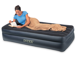 Надувная кровать Pillow Rest Raised Bed со встроенным насосом 220В 99х191х47см Intex 66706