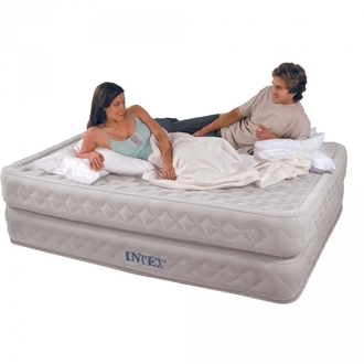 Надувная кровать Supreme Air-Flow Bed со встроенным насосом 220В 152х203х51см Intex 66962