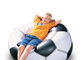 Надувное кресло футбольный мяч 108х110х66см Intex 68557