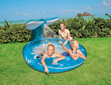 Надувной детский бассейн с распылителем воды Whale Spray 208х157х99см Intex 57435