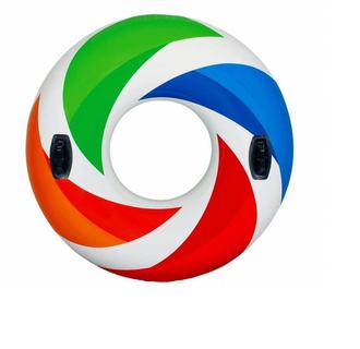 Надувной круг Color Whirl Tube с ручками 122см Intex 58202
